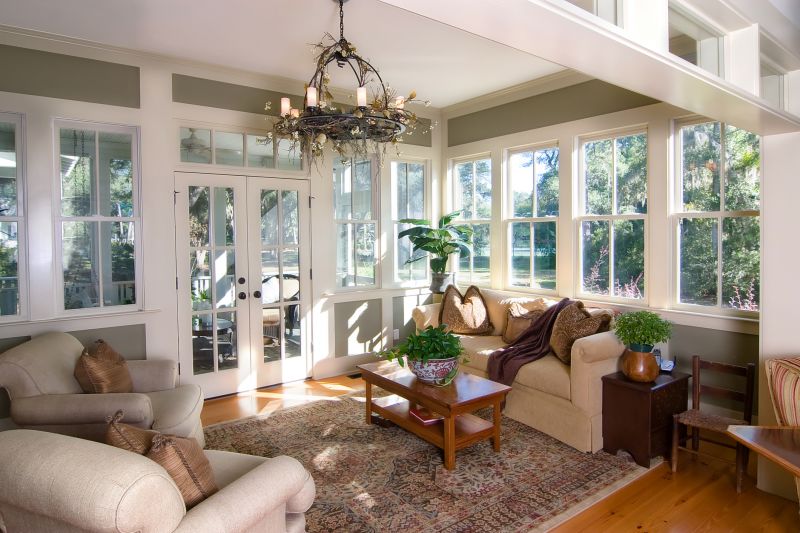 Elegant Sunroom with Wooden Frame